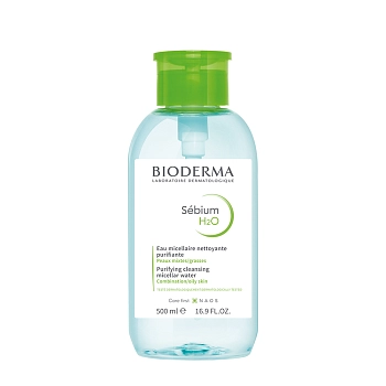 Вода мицеллярная себиум с помпой / Н2О 500 мл, BIODERMA