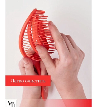 VON-U Расческа для волос, красная / Spin Brush Red, фото 6