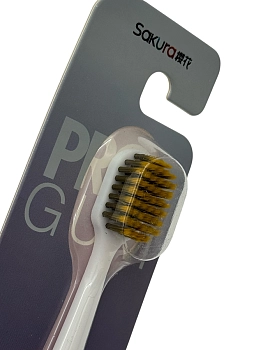 IWOU PROFESSIONAL Зубная щетка из древесного угля белая 0,15мм/FARRES Sakura PRO GUM, фото 2