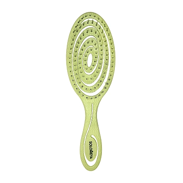 SOLOMEYA Био-расческа подвижная для волос, зеленая / Detangling Bio Hair Brush Green