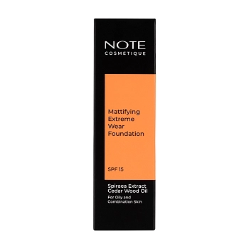 NOTE Основа тональная стойкая с матирующим эффектом 100 / MATTIFYING EXTREME WEAR FOUNDATION SPF15 30 мл, фото 3