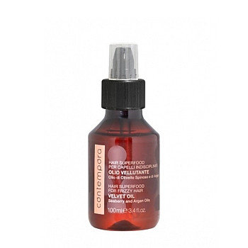 Масло разглаживающее Сияющий бархат с маслом облепихи и аргановым маслом / HAIR SUPERFOOD CONTEMPORA 100 мл