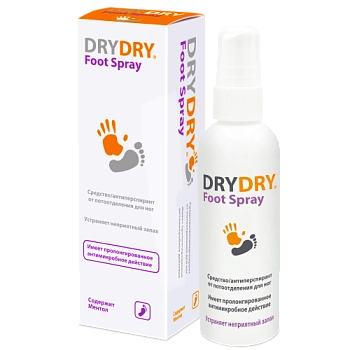 Средство от потоотделения для ног / DryDry De Foot Spray 100 мл