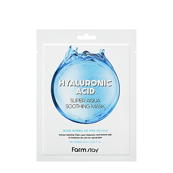 Маска тканевая для лица с гиалуроновой кислотой / Hyaluronic Acid Super Aqua Soothing Mask 25 мл