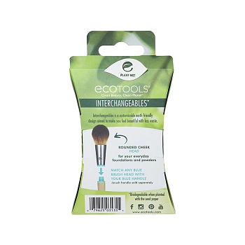 ECOTOOLS Кисть-насадка сменная для румян / Interchangeables Rounded Cheek Head, фото 5