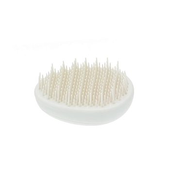 DEWAL BEAUTY Щетка массажная Прованс с пластиковым штифтом, овальная, кремовая, фото 2