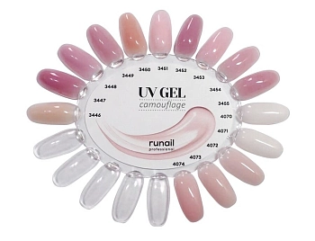 RUNAIL УФ-гель камуфлирующий, сияющий френч 30 г, фото 2