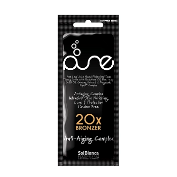 SOLBIANCA Крем с маслами облепихи, семян конопли, экстрактом женьшеня и бронзаторами для загара в солярии / Pure 15 мл, фото 2