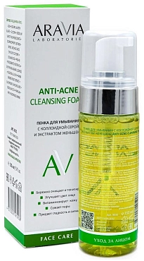 ARAVIA Пенка для умывания с коллоидной серой и экстрактом женьшеня / Anti-Acne Cleansing Foam 150 мл