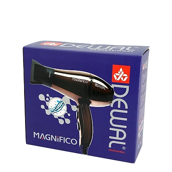 DEWAL PROFESSIONAL Фен Magnifico коричневый, ионизация, 2 насадки, 2000 Вт, фото 3