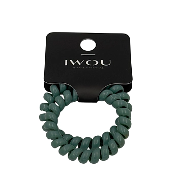 IWOU PROFESSIONAL Резинка пружинка Глянец серо-бирюзовая 2шт, фото 2