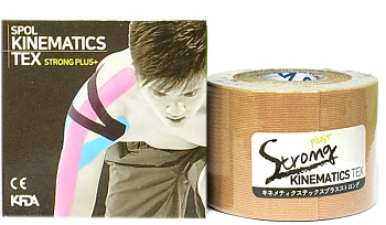 SPOL Кинезио тейп бежевый 5 см х 5 м SPOL TAPE Strong, фото 2