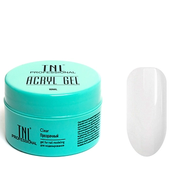 TNL Professional Акрил-гель для моделирования ногтей, прозрачный / Acryl Gel 18 мл, фото 1