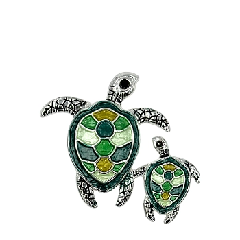 Брошь-магнит Черепашки малахитовые