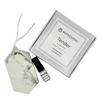 Саше парфюмированное мраморное из гипса, шафран, ваниль, амбра / MiPASSiON Tender 1 шт