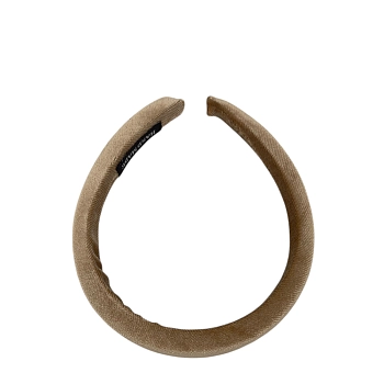 Ободок для волос Бархат капучино 2см