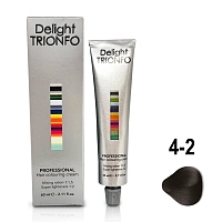 CONSTANT DELIGHT 4-2 крем-краска стойкая для волос, средне-коричневый пепельный / Delight TRIONFO 60 мл, фото 2