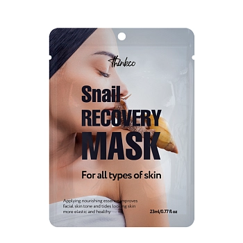 Маска-салфетка для лица с экстрактом муцина улитки / Thinkco Snail Recovery Mask 23 мл