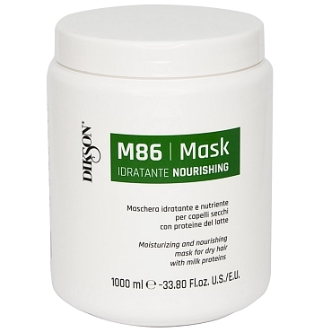 DIKSON Маска увлажняющая и питательная с протеинами молока для сухих волос / MASK NOURISHING M86 1000 мл