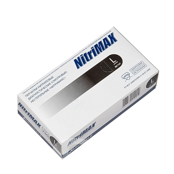 ЧИСТОВЬЕ Перчатки нитрил черные L / NitriMax 100 шт, фото 2