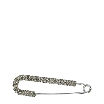 Брошь Булавка со стразами серебро