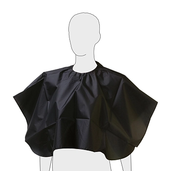 DEWAL PROFESSIONAL Пелерина для окрашивания, нейлон, на крючках, черная 88х82 см, фото 2