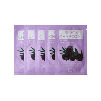 YU.R Маска для лица с экстрактом угля / YU.R ME Black Charcoal Sheet Mask 25 гр, фото 3