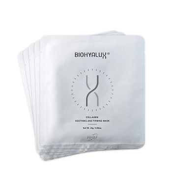 BIOHYALUX Маска с лифтинг-эффектом для восстановления с коллагеном / Biohyalux Collagen Soothing And Firming Mask 5*25 гр, фото 3