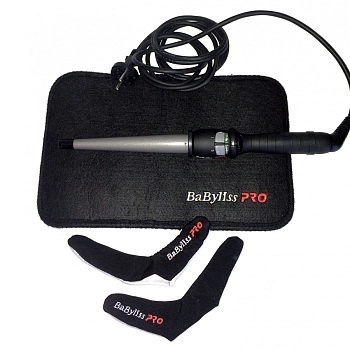 BABYLISS PRO Плойка для волос конус 19-32мм 65W титан-турм.(110-190C)/ PRO Tourmaline Pulse, фото 6