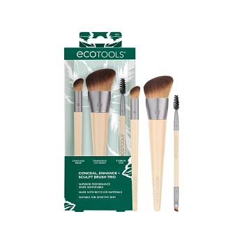 ECOTOOLS Набор кистей для макияжа / New Natural Conceal, Enhance + Sculpt Trio, фото 2