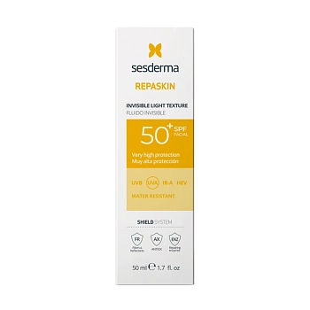 SESDERMA Средство солнцезащитное сверхлегкое для лица SPF50 / REPASKIN INVISIBLE LIGHT TEXTURE Facial sunscreen 50 мл, фото 2