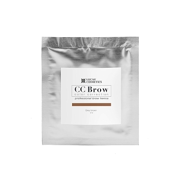 LUCAS’ COSMETICS Хна для бровей, серо-коричневый (в саше) / CC Brow grey brown 5 г