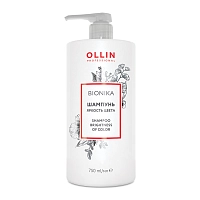 Шампунь для окрашенных волос Яркость цвета / BioNika 750 мл, OLLIN PROFESSIONAL