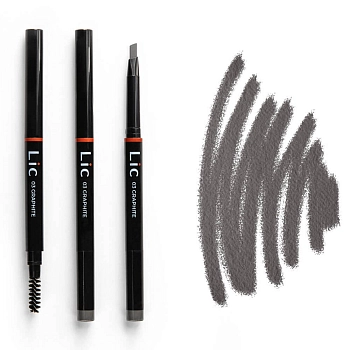 LIC Карандаш механический для бровей с треугольным грифелем 03 /Mechanical eyebrow pencil Graphite 12 гр, фото 3