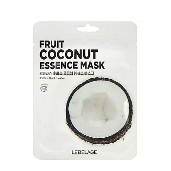 Маска тканевая для лица с экстрактом кокоса / Lebelage Fruit Coconut Essence Mask 25 мл