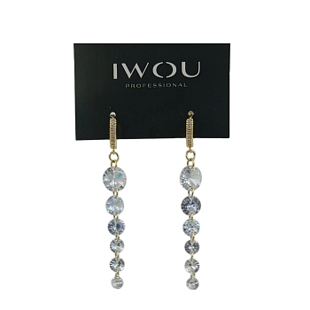 Серьги с подвесками из кристаллов (золото)