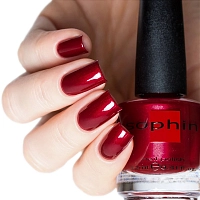 SOPHIN 0198 лак для ногтей, насыщенный красный с содержанием большого количества алого шиммера 12 мл, фото 3