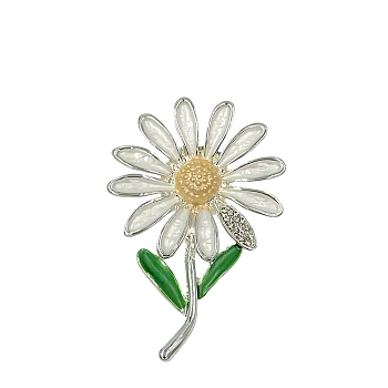 Брошь-магнит Ромашка белая