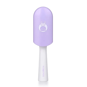 SOLOMEYA Расческа для чувствительной кожи головы в футляре, лиловая / Hair Brush for sensitive scalp Lilac, фото 4