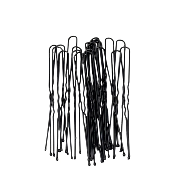 Шпильки для волос волна черные 6см 20шт 