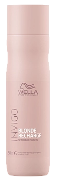 WELLA Шампунь-нейтрализатор желтизны для холодных светлых оттенков / Blonde Recharge 250 мл, фото 1