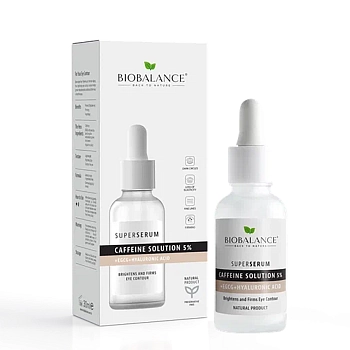 BIOBALANCE Сыворотка для лица с кофеином 5% + гиалуроновой кислотой / SUPER SERUM CAFFEINE SOLUTION 5% 30 мл, фото 2