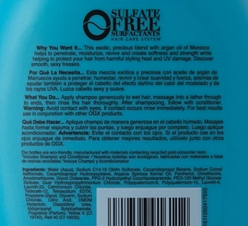 OGX Шампунь для восстановления волос с экстрактом арганы тревел / Travel Renewing + Argan Oil Of Morocco Shampoo 88,7 мл, фото 2