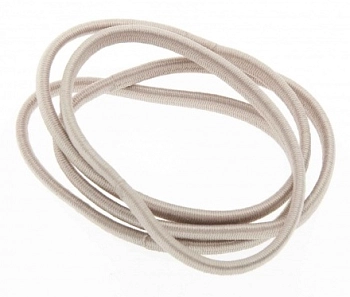 Резинки для волос midi плоские, бежевые 8 шт