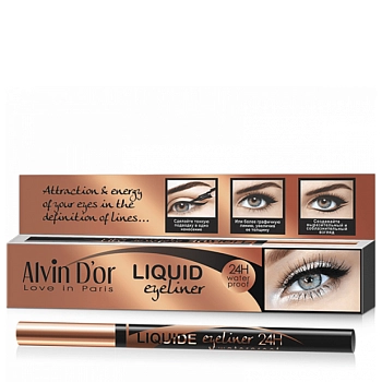 ALVIN D'OR Лайнер для глаз / LIQUID black 0,85 гр, фото 2