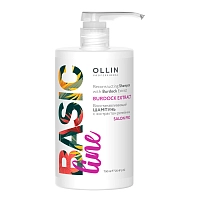 Шампунь восстанавливающий с экстрактом репейника / Reconstructing Shampoo wit BASIC LINE 750 мл, OLLIN PROFESSIONAL