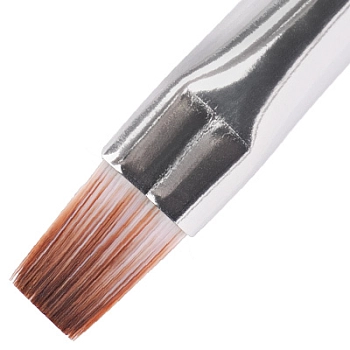 Кисть прямая для геля, искусственный ворс, в тубе № 3