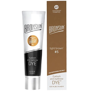 BRONSUN Краска для ресниц и бровей, светло-коричневый / BRONSUN #5 15 мл, фото 7