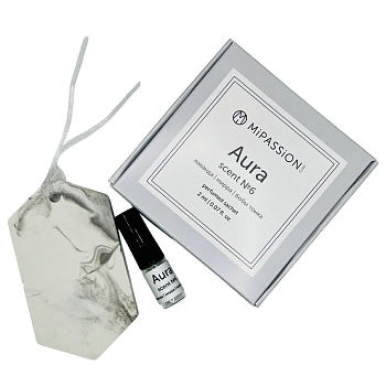 MIPASSIONcorp Саше парфюмированное мраморное из гипса, лаванда, мирра, бобы тонка / MiPASSiON Аura 1 шт, фото 1