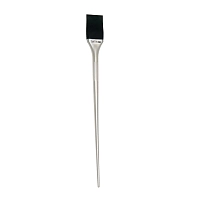 DEWAL PROFESSIONAL Кисть-лопатка для окрашивания прядей, силиконовая, узкая, черная с белой ручкой 22 мм, фото 2